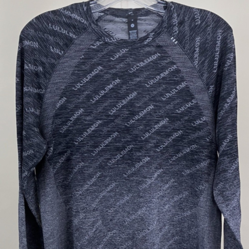 Lululemon Sz Men's Large Metal Vent Tech Long Sleeve Shirt (W/ Logo) FADE ALPINE